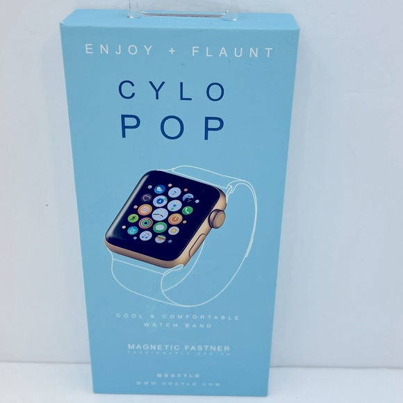 APPLE WATCH BAND, MAGNETIC FASTENER, SILVER COLOR, FITS 42mm-44mm, METAL, UNISEX - Picture 3 of 14